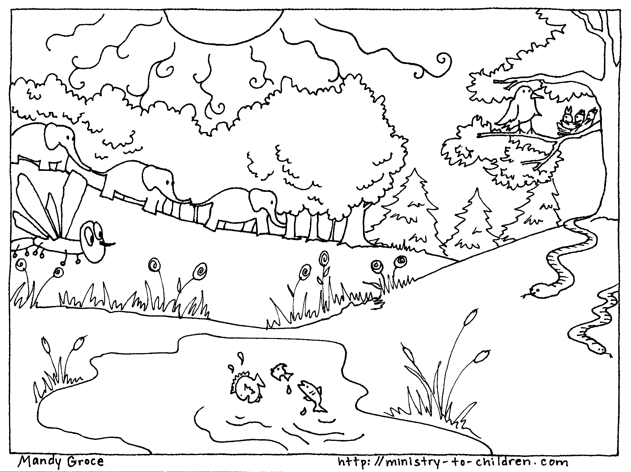 2168x1624 Miracle Days Of Creation Coloring Pages Free For Children