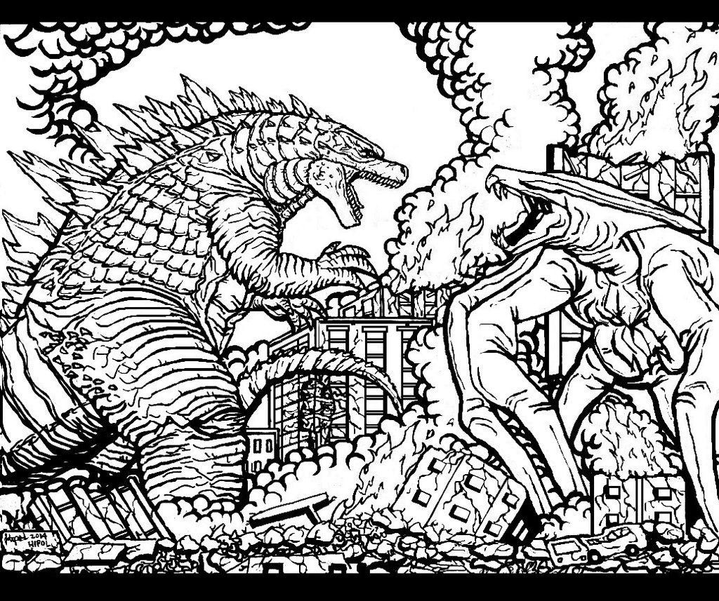 Godzilla Coloring Pages 1024x857 Godzilla Coloring Pages
