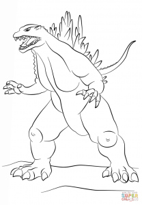 Godzilla Coloring Pages Pattern 208x300 Godzilla Coloring Pages Pattern