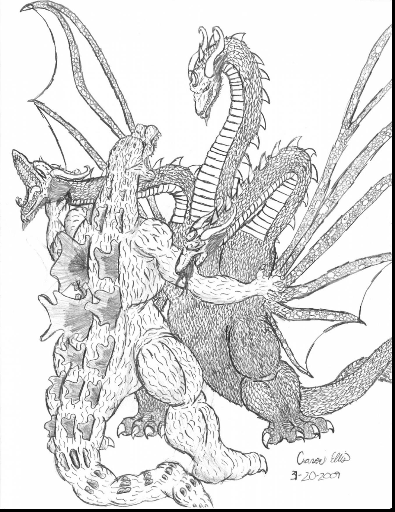 1357x1760 Godzilla Coloring Pages 10