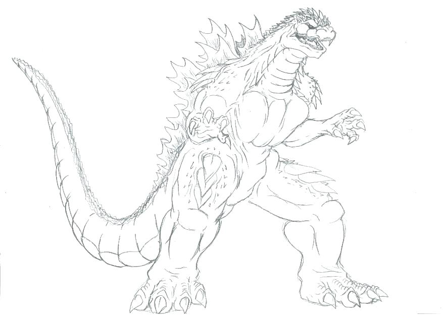877x637 Godzilla Coloring Pages Complete Coloring Pages Kids Free Drawings