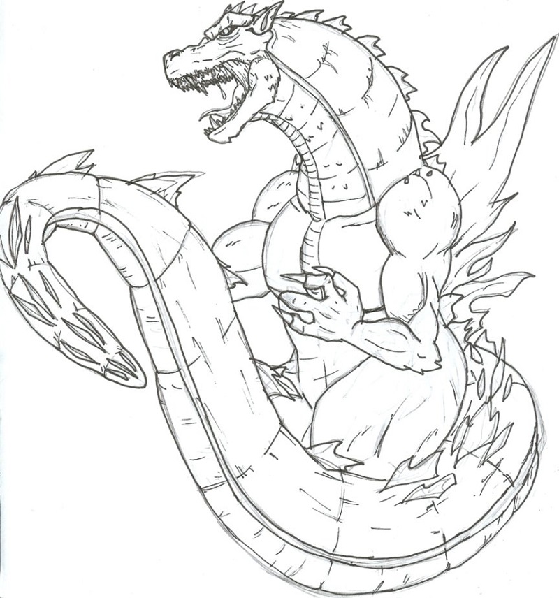 800x856 Godzilla Coloring Pages To Print Free Loving Printable