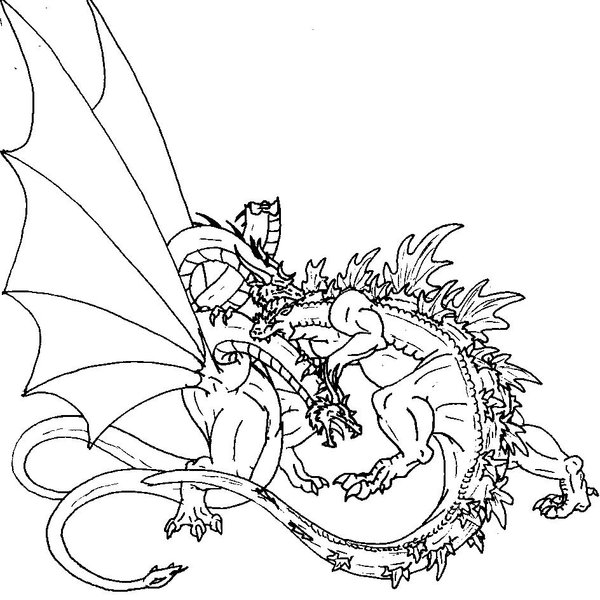 600x600 Godzilla Coloring Pages