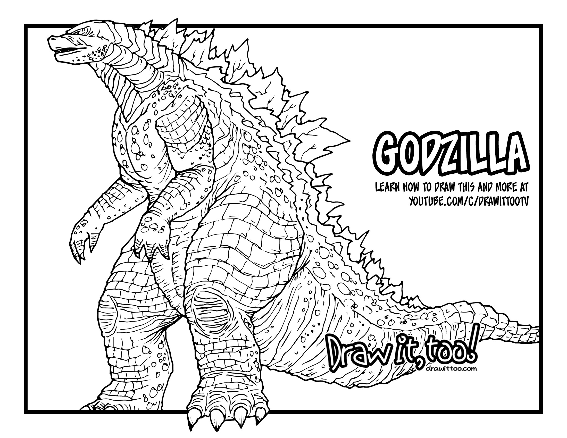 2200x1700 How To Draw Godzilla (Godzilla [2014] Movie) Drawing Tutorial