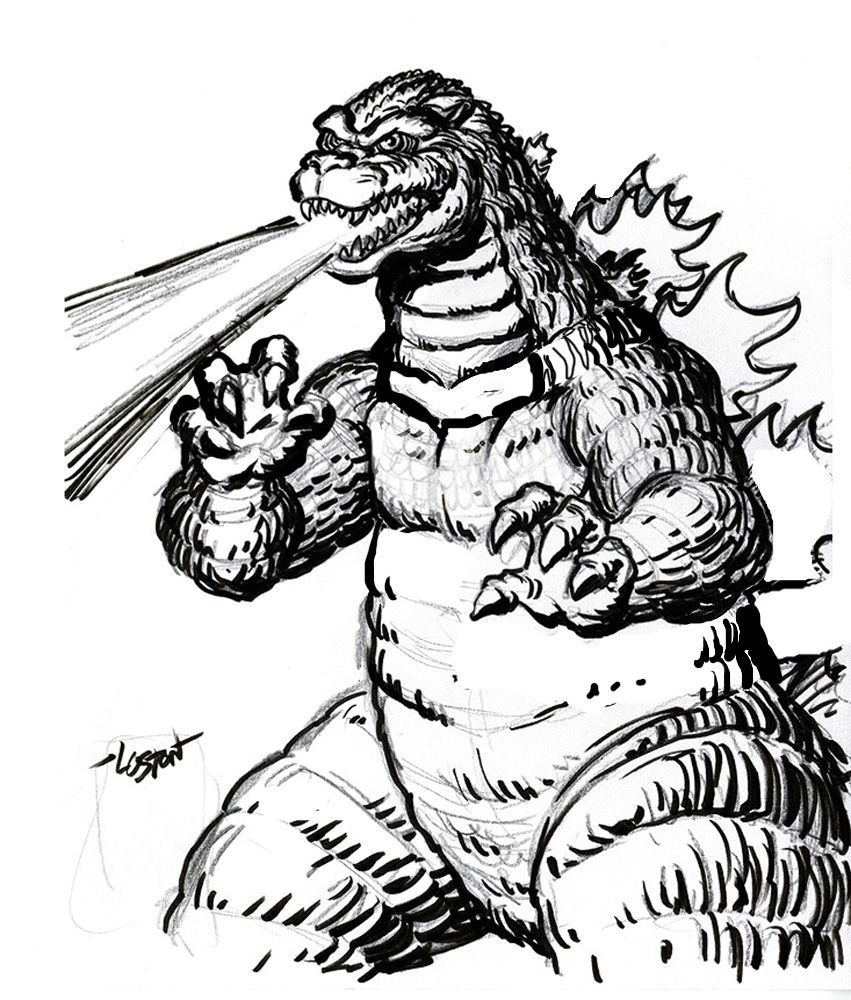 851x1000 Godzilla Coloring Pages