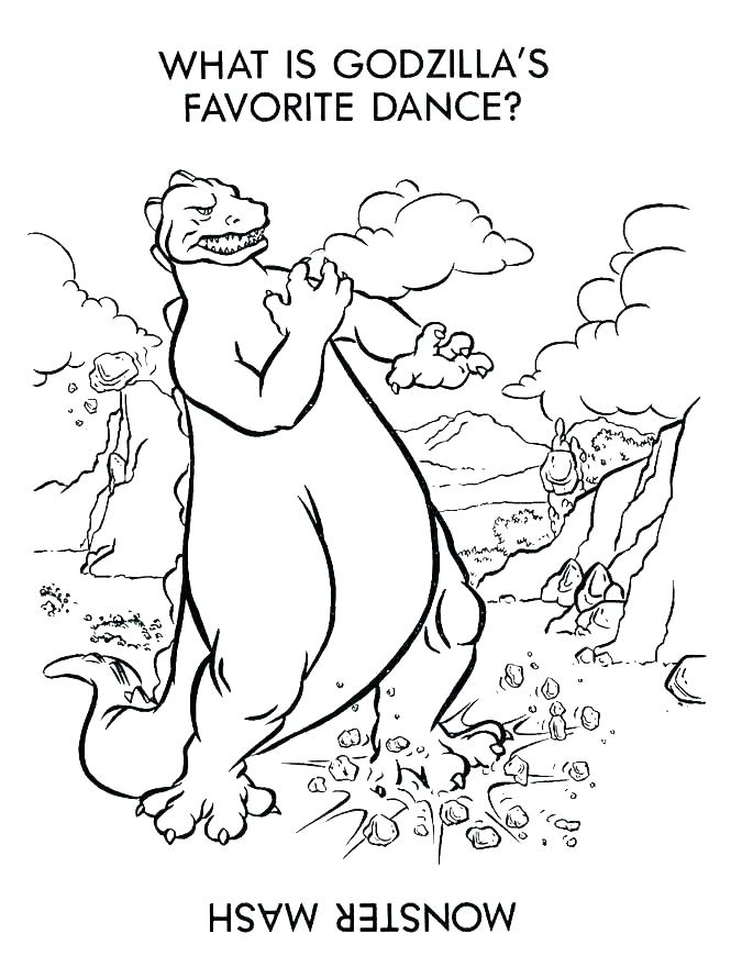 675x890 Godzilla Coloring Pages