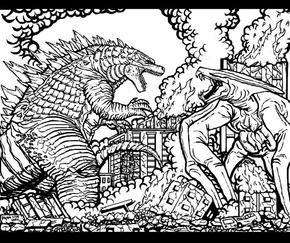 Godzilla Coloring Pages