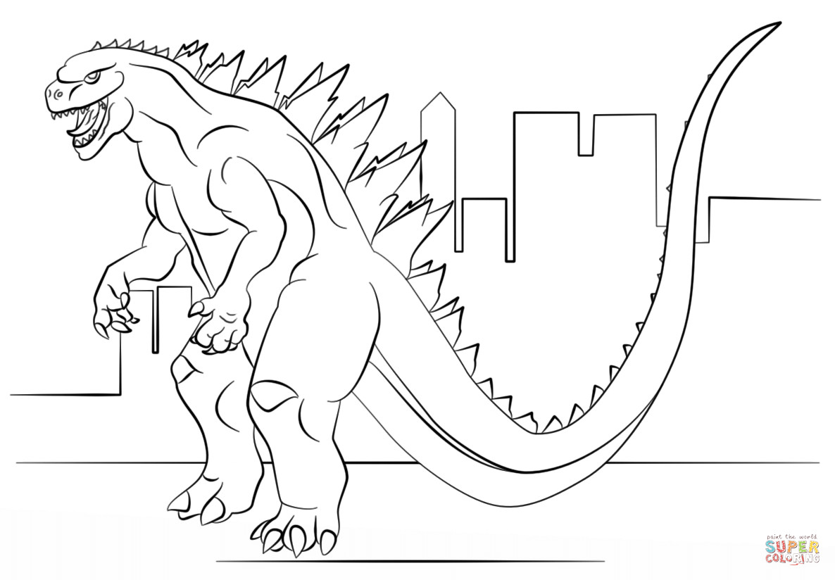 Godzilla Coloring Pages 10 1186x824 Godzilla Coloring Pages 10
