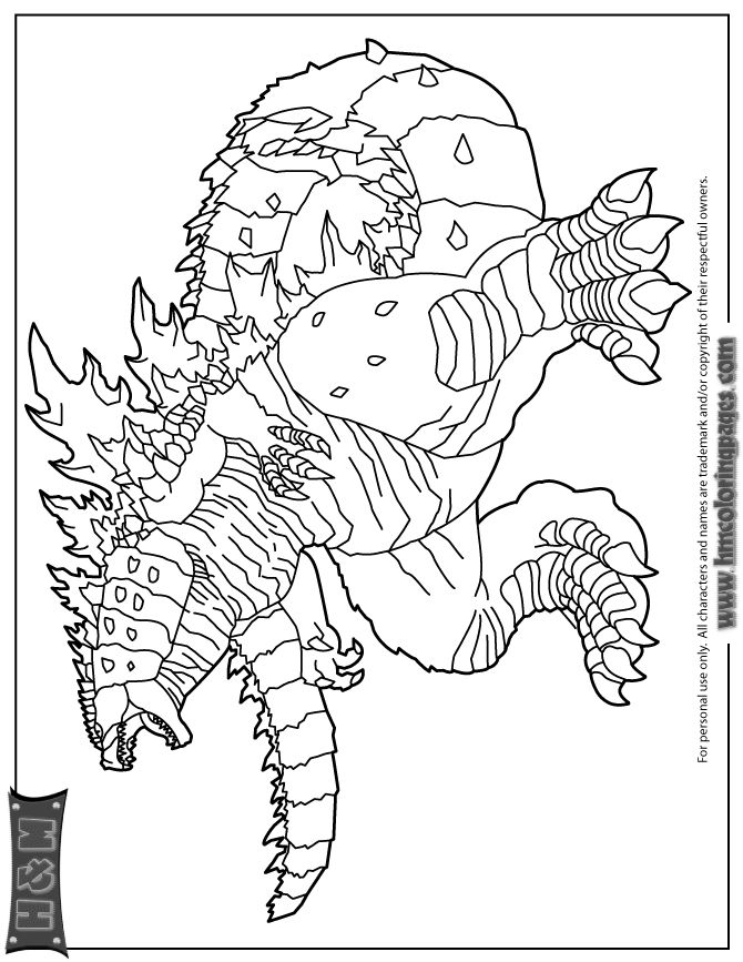 670x867 Of Godzilla Free Coloring Pages On Art Coloring Pages