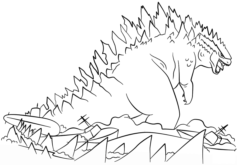 Godzilla Coloring Pages To Print Free Loving Printable 1000x694 Godzilla Coloring Pages To Print Free Loving Printable