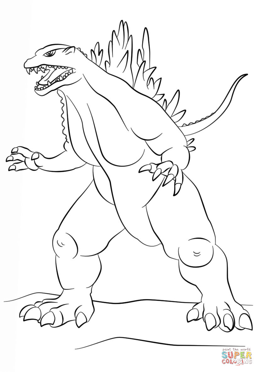 Godzilla 2000 Coloring Pages Coloring Pages 824x1186 Godzilla 2000 Coloring Pages Coloring Pages