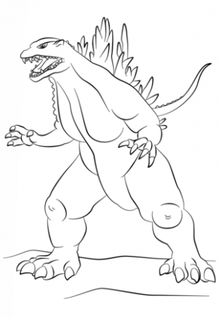 Godzilla 2000 Coloring Page Free Printable Coloring Pages 323x465 Godzilla 2000 Coloring Page Free Printable Coloring Pages
