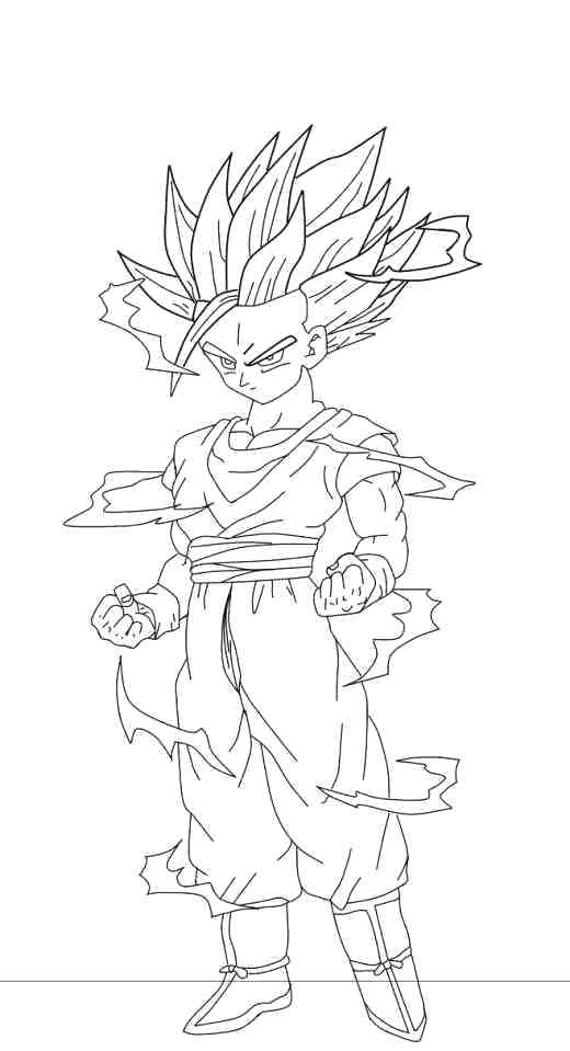 520x959 Dragon Ball Z Gohan Coloring Pages Fuhrer Von Laura I On Lola