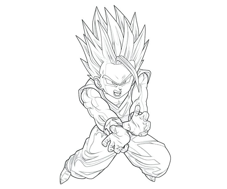 736x613 Awesome Enchanting Gohan Coloring Pages Fee Teen Best Me Images