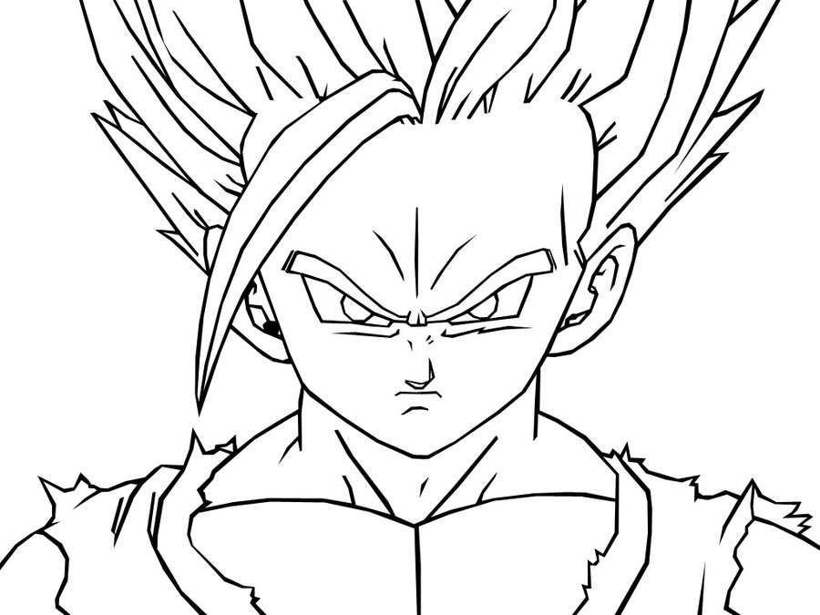 Teen Gohan Coloring Pages Dragon Ball Z 900x675 Teen Gohan Coloring Pages Dragon Ball Z