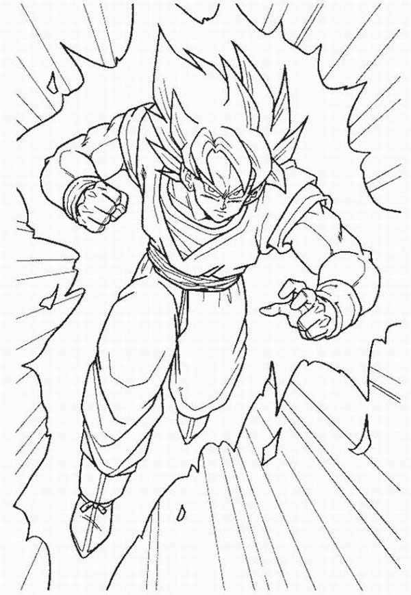 Goku Coloring Pages 600x869 Goku Coloring Pages