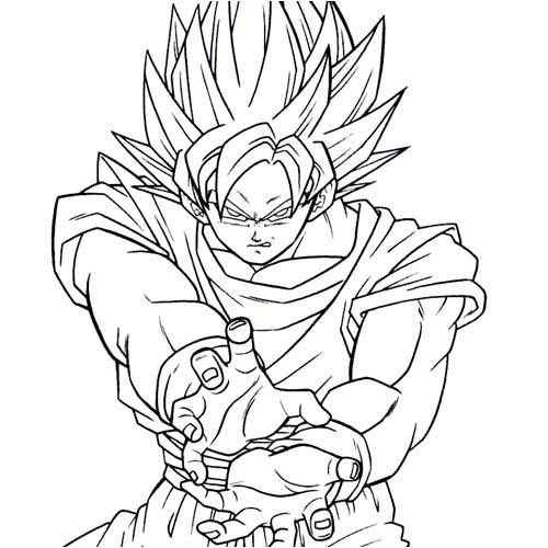 Goku Coloring Pages (9) Marbal 500x500 Goku Coloring Pages (9) Marbal