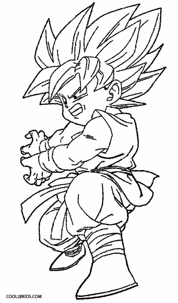600x1020 Printable Goku Coloring Pages For Kids Cool2bkids