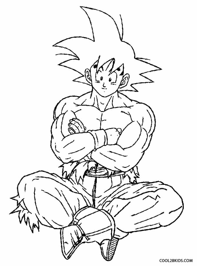 670x902 Printable Goku Coloring Pages For Kids Cool2bkids