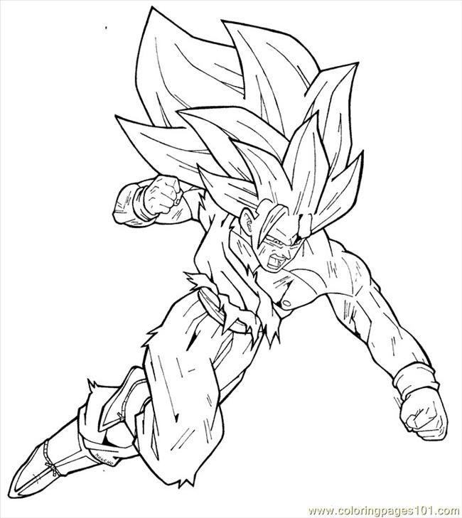 650x729 Super Saiyan Goku Coloring Pages Super Saiyan Goku Coloring