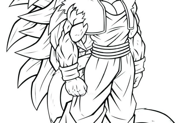 672x425 Coloring Pages Of Goku Super Saiyan 4 Goku Ssj Coloring Pages