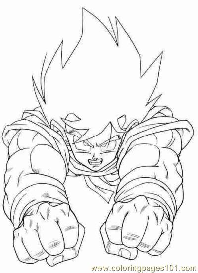 Goku Coloring Pages 400x550 Goku Coloring Pages