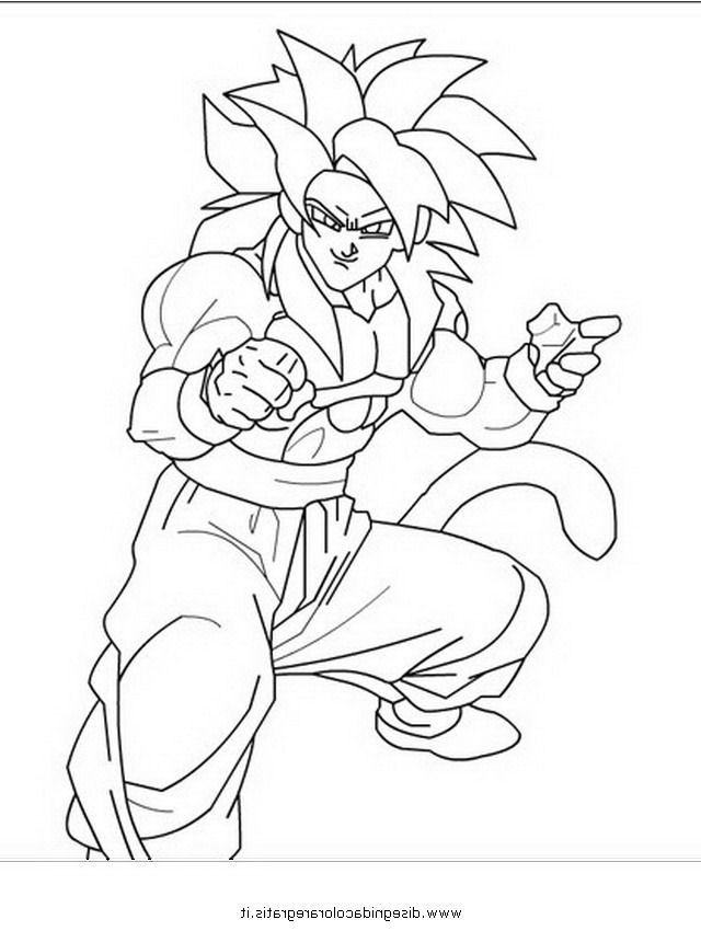 Goku Ssj4 Coloring Pages at GetColorings.com | Free printable colorings ...