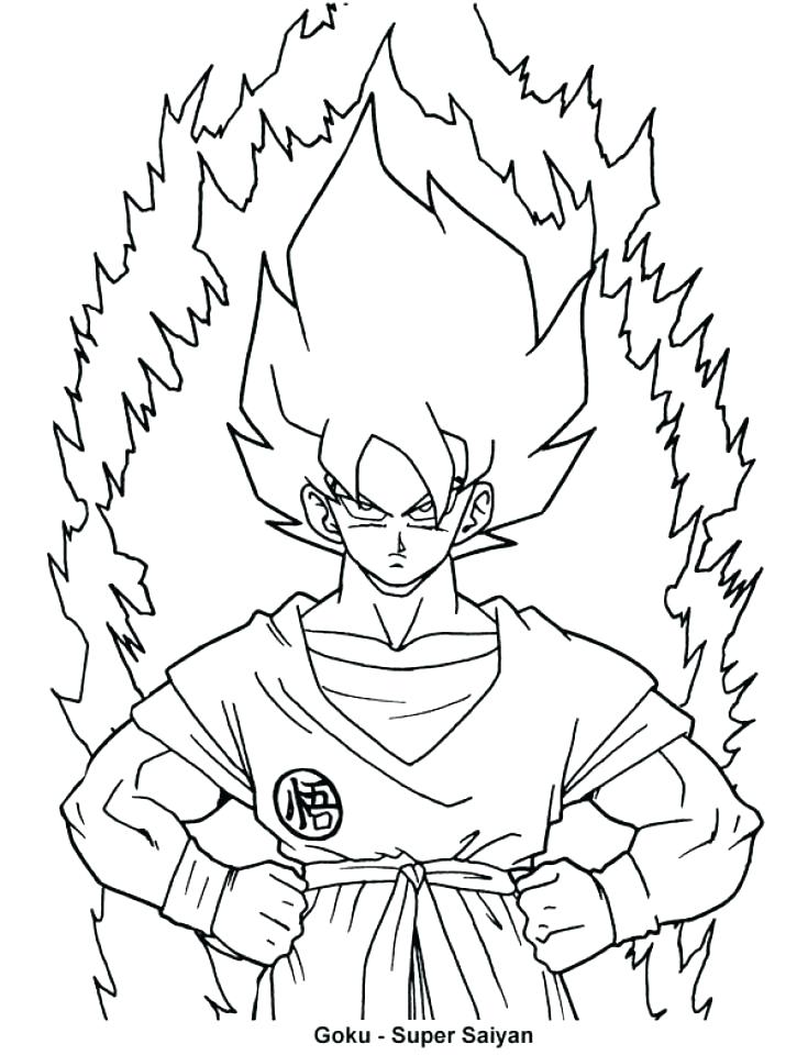 Goku Coloring Sheets 735x960 Goku Coloring Sheets