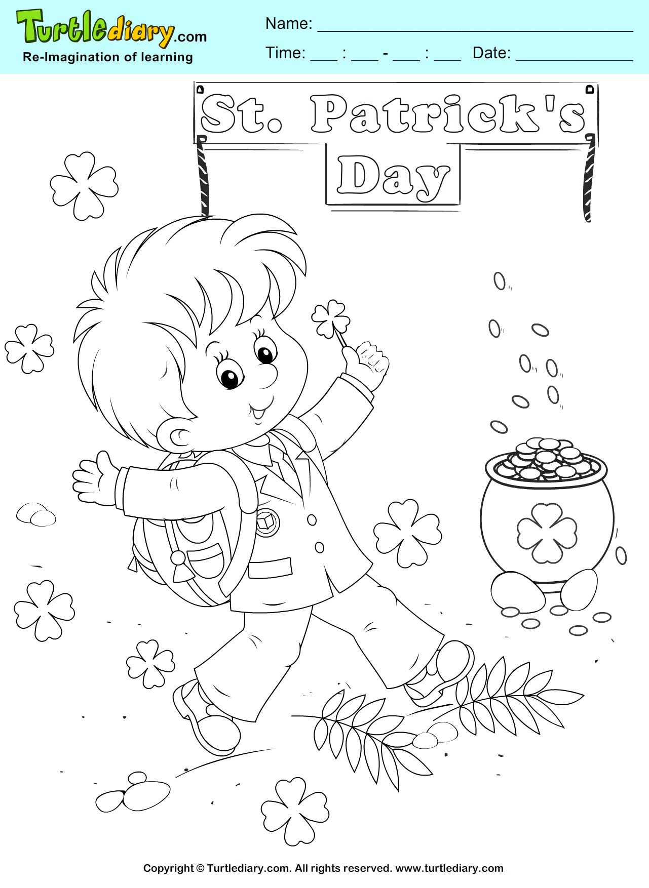 Gold Coins Coloring Page St. Pat's Gold Coins 1281x1754 Gold Coins Coloring Page St. Pat's Gold Coins