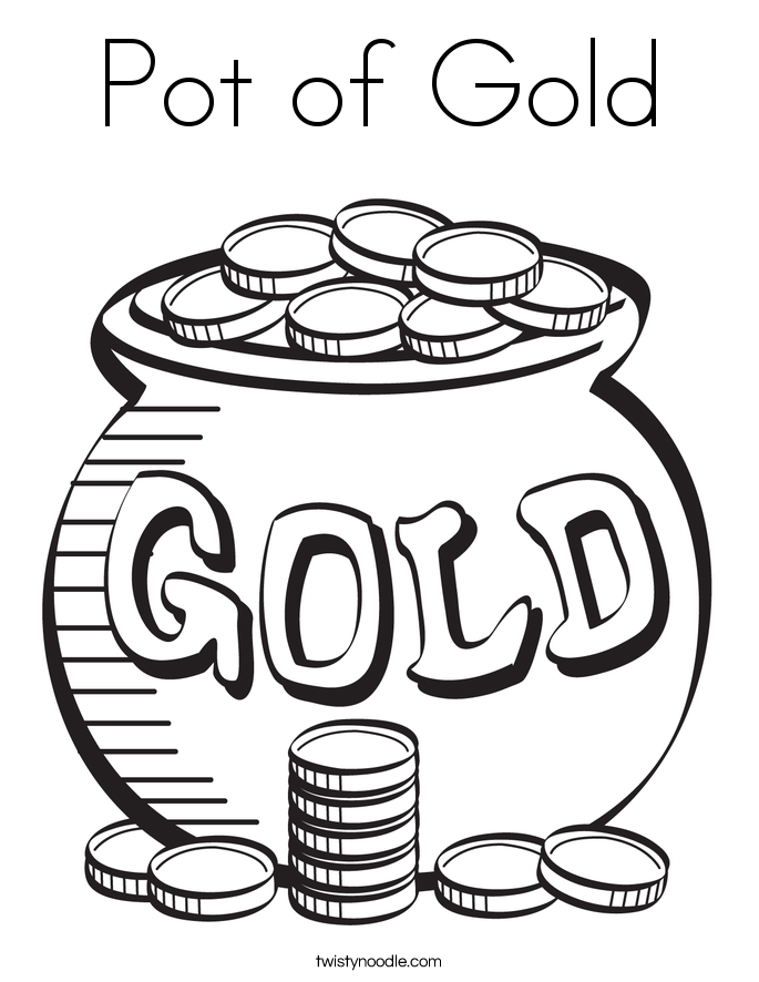 Pot Of Gold Coloring Page 685x886 Pot Of Gold Coloring Page