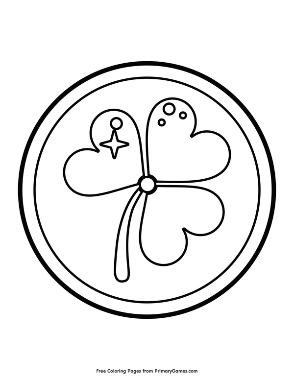 Printable Gold Coins Coloring Pages