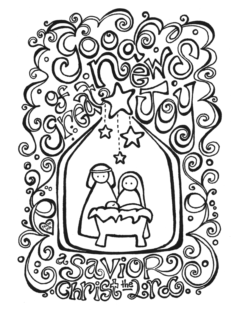 806x1046 Free Nativity Coloring Page + Coloring Activity Placemat Fab N' Free