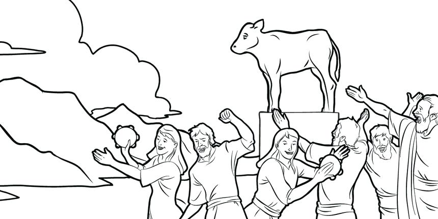 860x430 Golden Calf Coloring Page The Make An Idol Golden Golden Calf