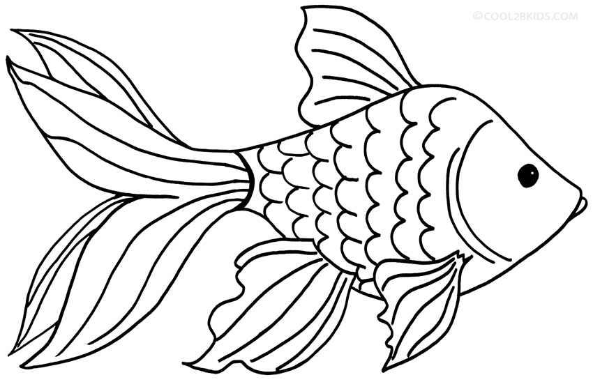 850x548 Printable Goldfish Coloring Pages For Kids Cool2bkids Goldfish