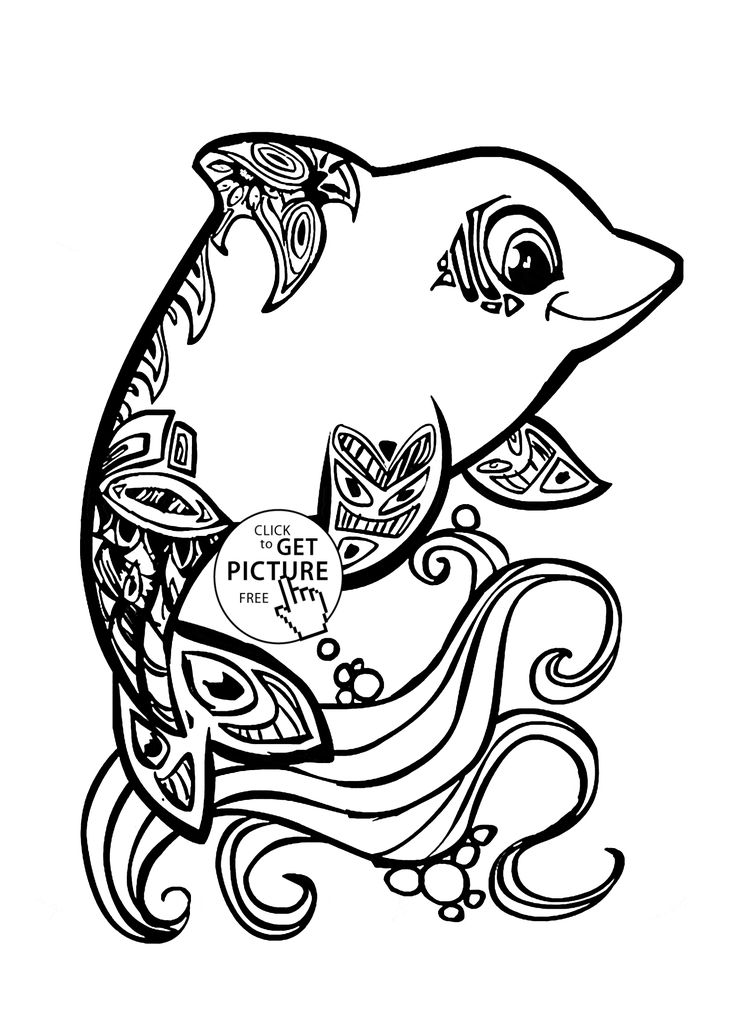 736x1034 9 Goldfish Coloring Page