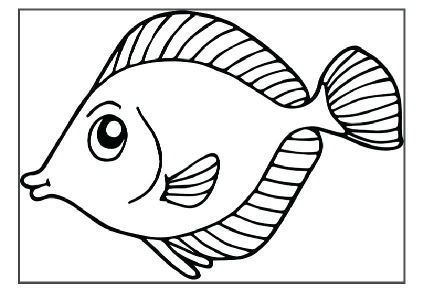 845x592 Goldfish Coloring Page