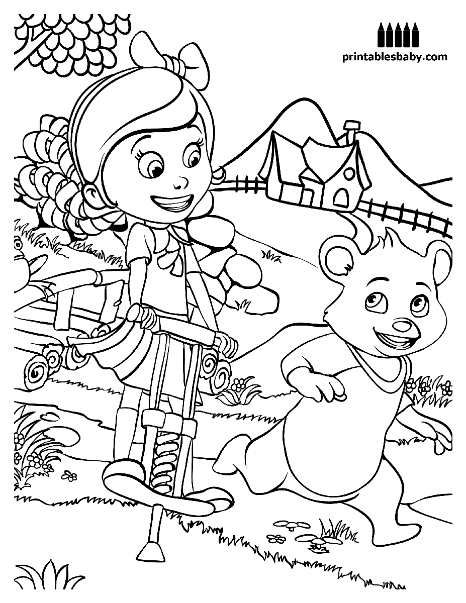 Goldie And Bear Coloring Pages