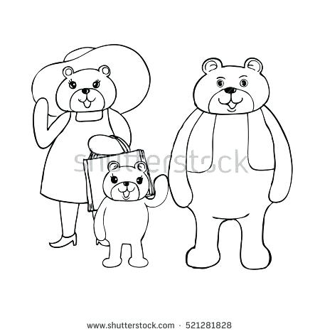450x470 Goldie And Bear Coloring Pages Bear Family Goldie Bear Coloring