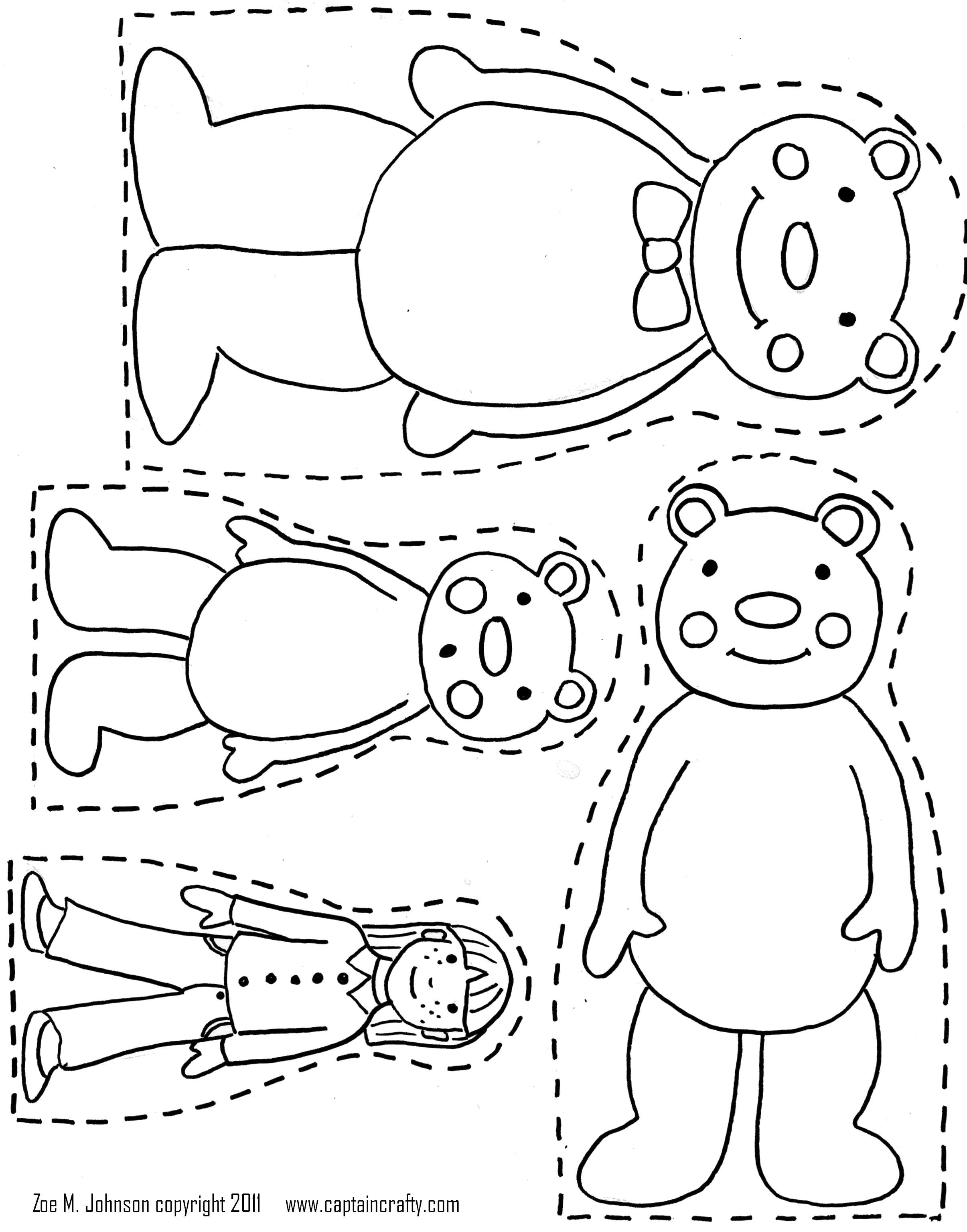 2411x3072 The Three Bears Coloring Pages