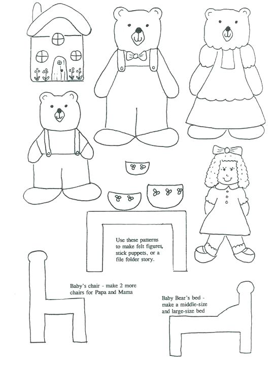Goldilocks Coloring Pages Coloring Page Three Bears House And 540x724 Goldilocks Coloring Pages Coloring Page Three Bears House And