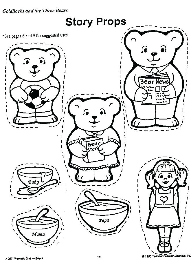 Goldilocks And The Three Bears Coloring Pages 660x900 Goldilocks And The Three Bears Coloring Pages