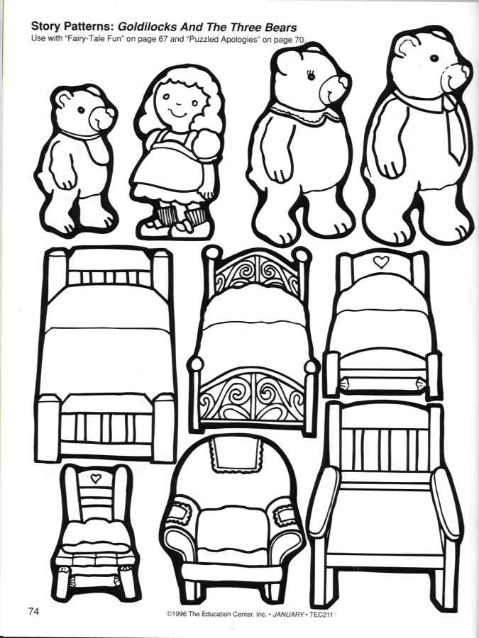 675x900 Goldilocks And The Three Bears Coloring Regarding Pages