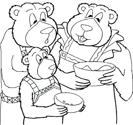 425x400 Goldilocks Coloring Page The Three Bears Coloring Pages Three