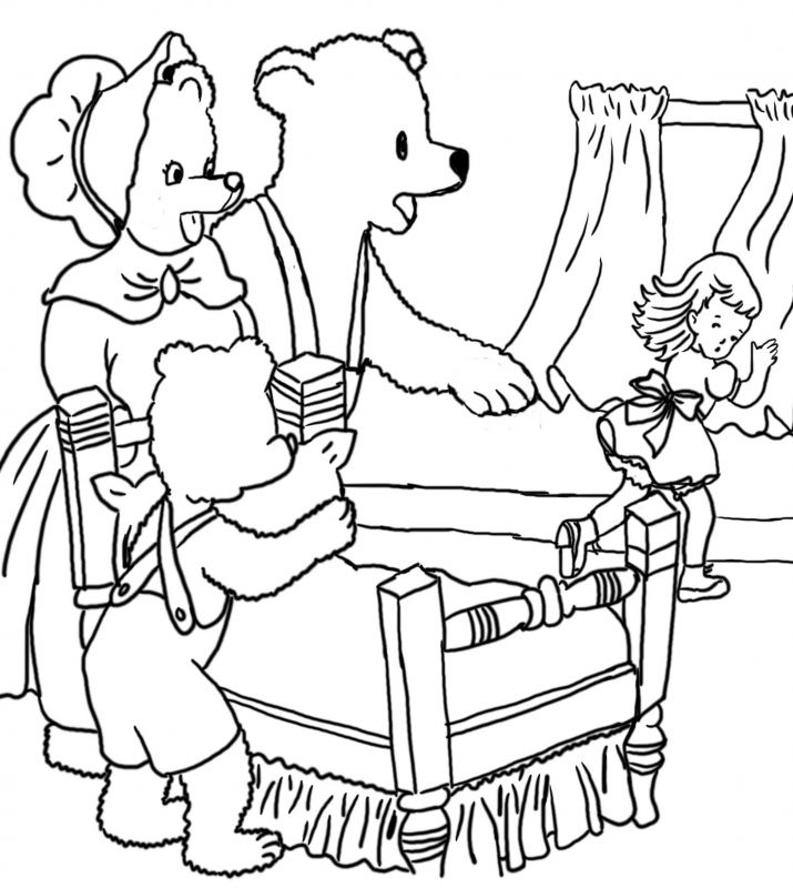 715x800 Printable Coloring Pages Goldilocks Three Bears Coloring Pages