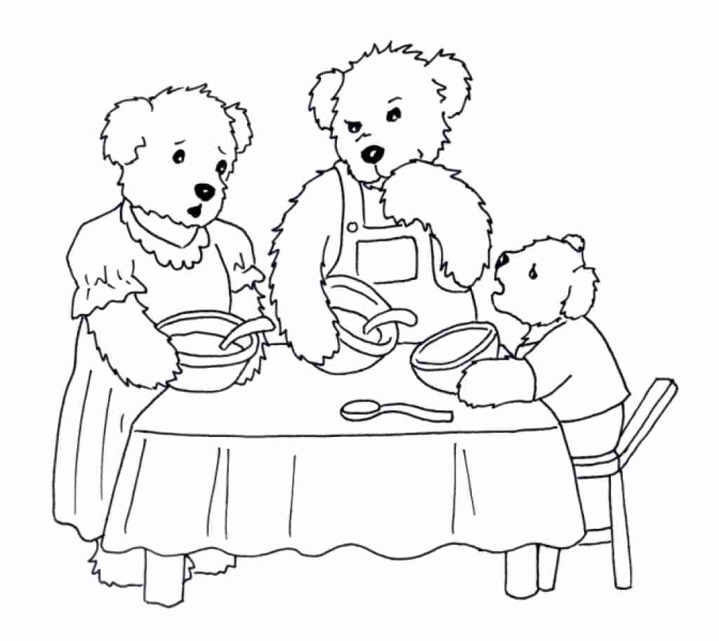 1024x914 Free Printable Coloring Pages Of Goldilocks And The Three Bears