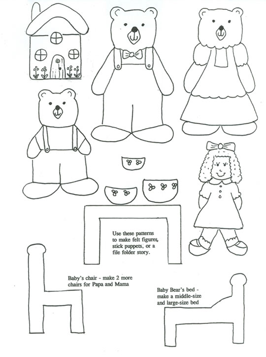 540x724 Three Bears Coloring Pages Goldilocks And The Three Bears Color