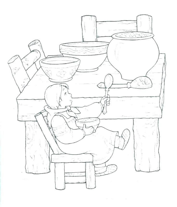 736x861 Goldilocks Coloring Pages