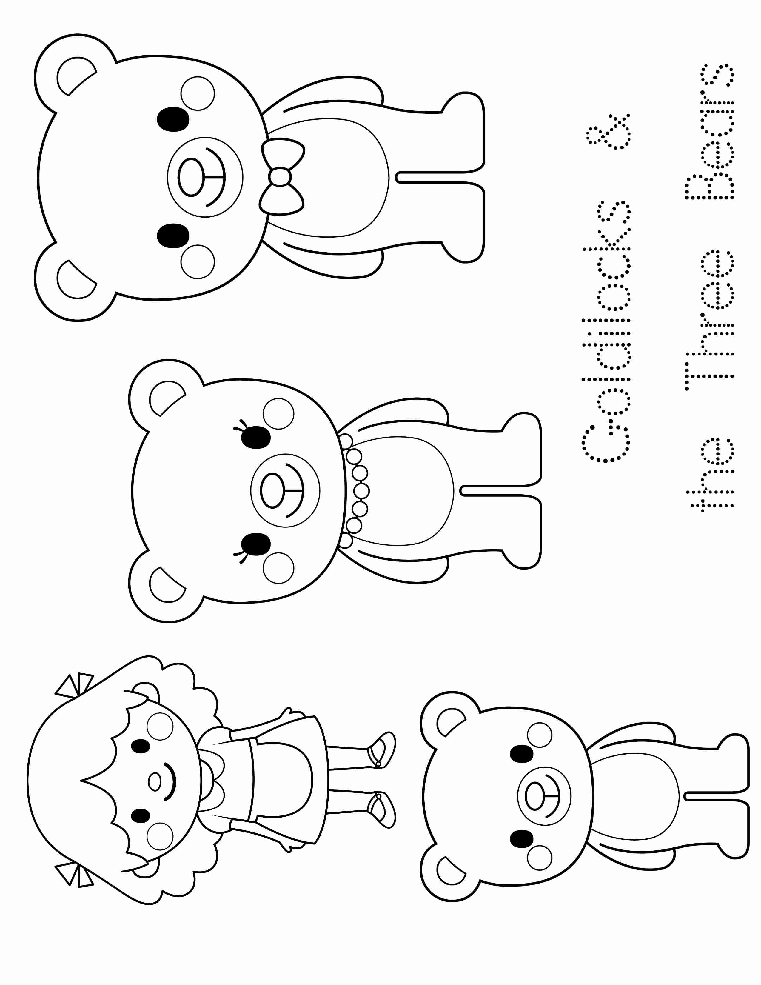 2550x3300 Free Printable Coloring Pages Of Goldilocks And The Three Bears