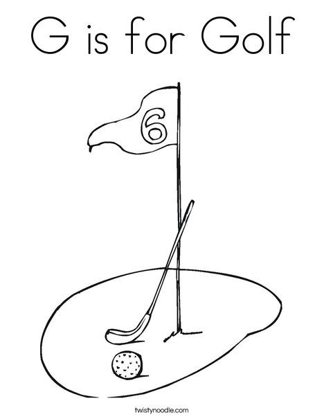 G Is For Golf Coloring Page 468x605 G Is For Golf Coloring Page