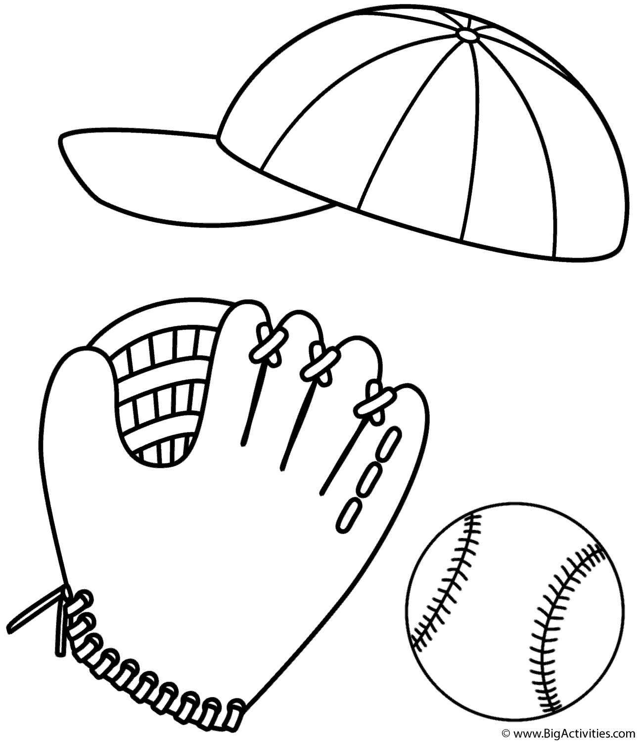 Baseball Cap, Glove And Ball 1296x1500 Baseball Cap, Glove And Ball